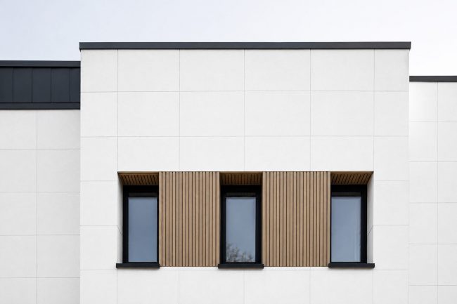 ventanas diseño fachada vivienda moderna Asturias Dolmen arquitectos
