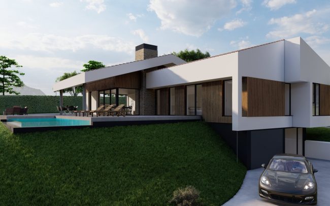Acceso garaje vivienda unifamiliar Castiello
