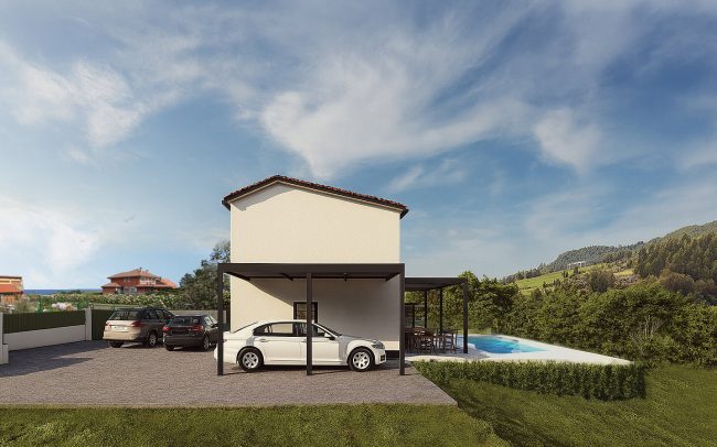 vivienda unifamiliar garaje_fachada este