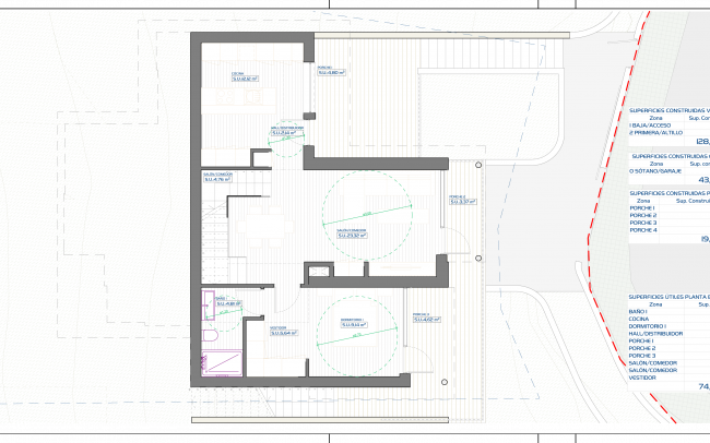 Vivienda unifamiliar - plano planta baja- Cangas de Onis - Asturias