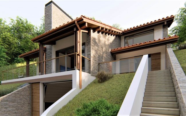 Vivienda unifamiliar - salvando desnivel del terreno- Cangas de Onis - Asturias