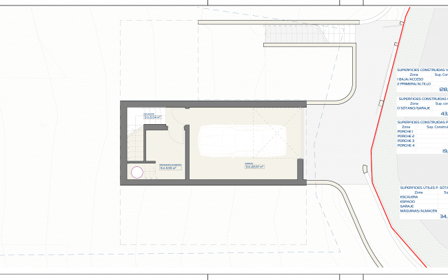 Después Vivienda unifamiliar - plano sótano- Cangas de Onis - Asturias